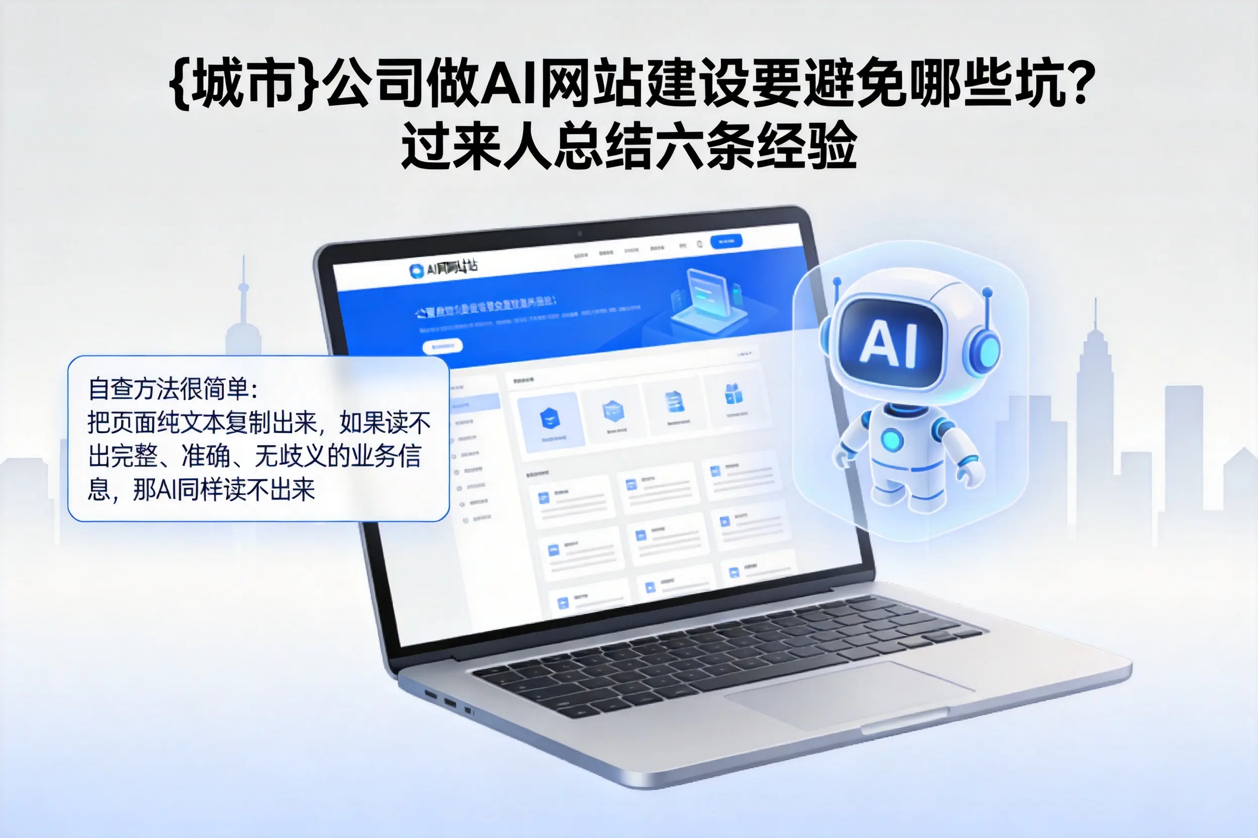 济宁公司做AI网站建设要避免哪些坑?过来人总结六条经验