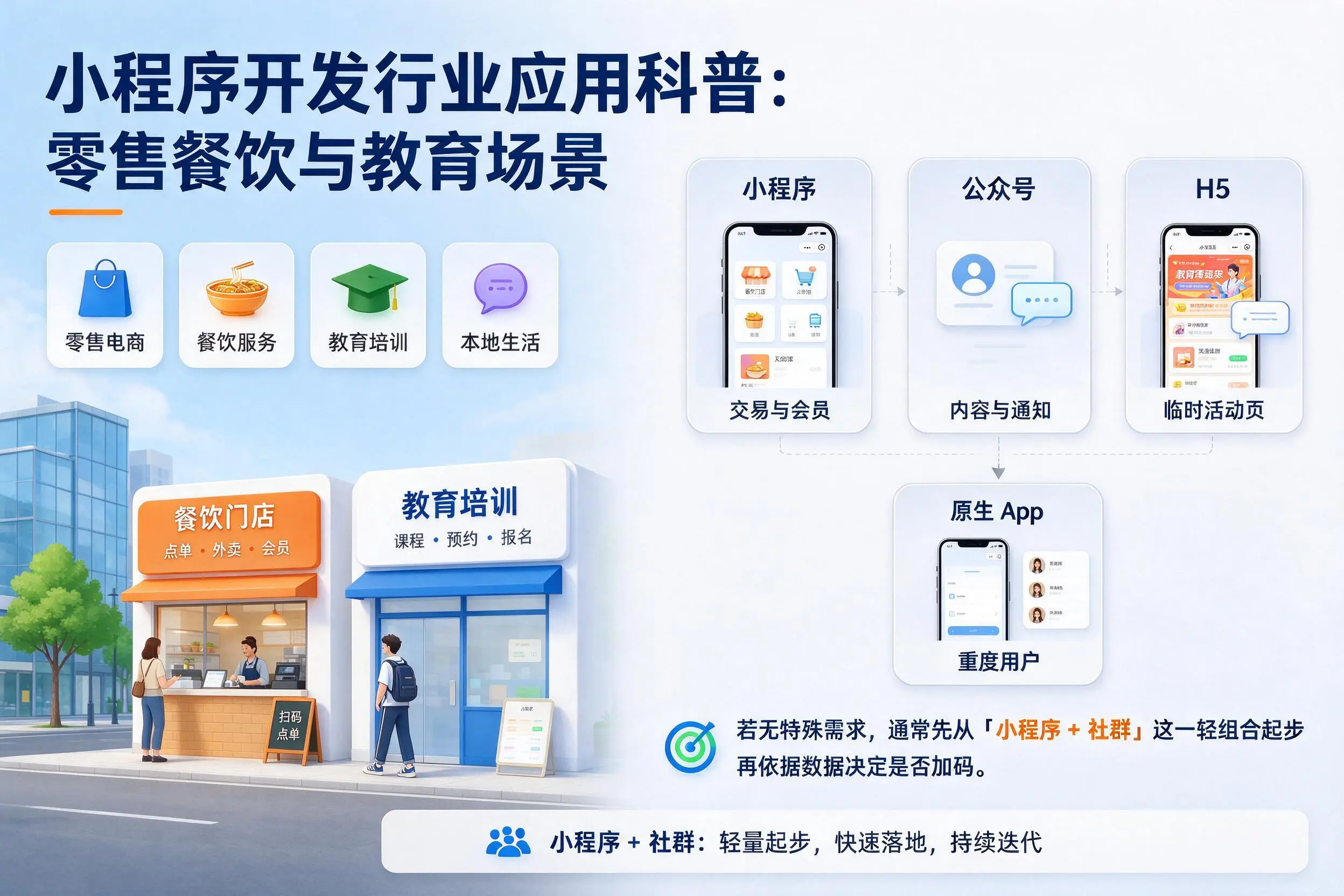 济宁小程序开发行业应用科普：零售餐饮与教育场景