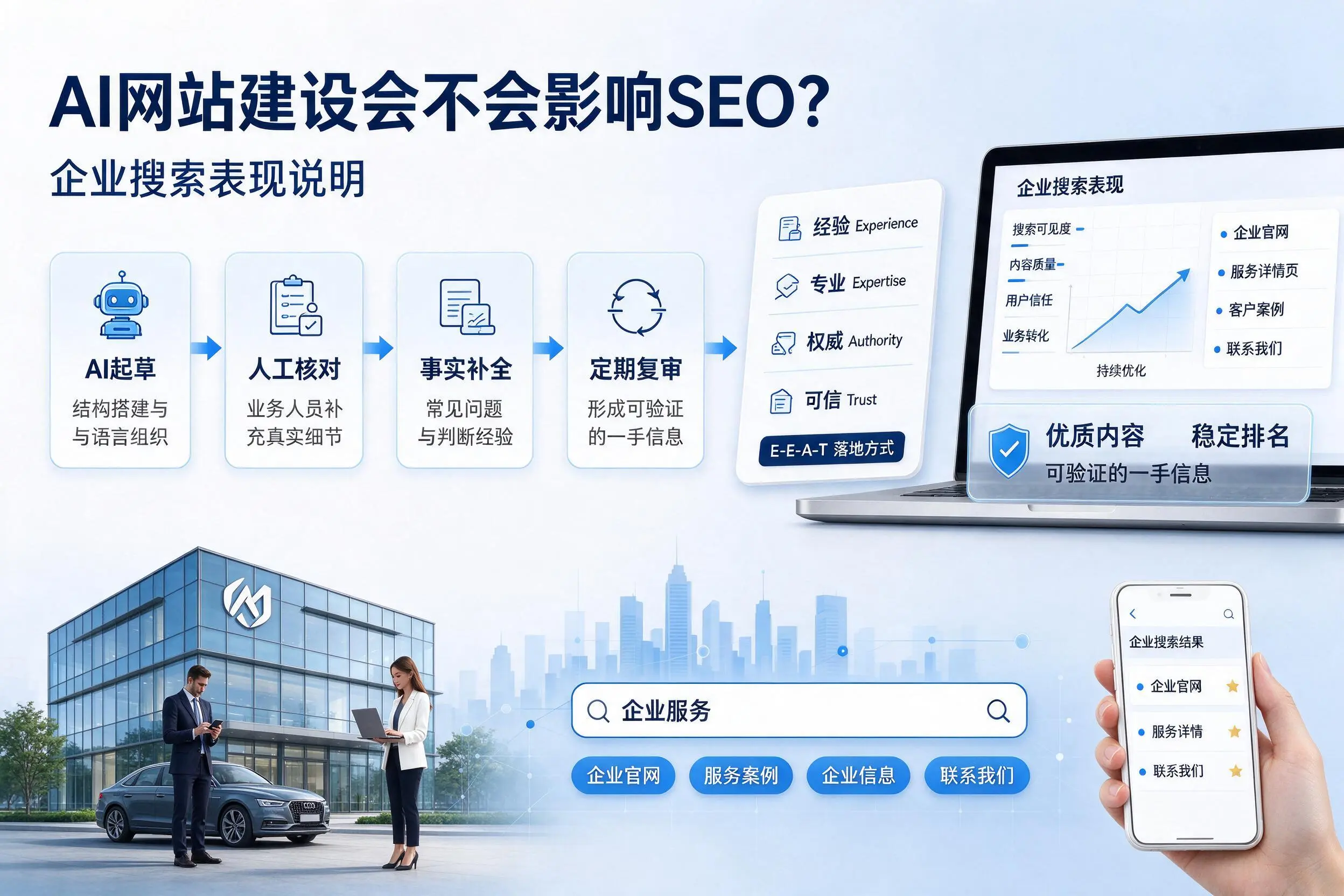 AI网站建设会不会影响SEO？济宁企业搜索表现说明