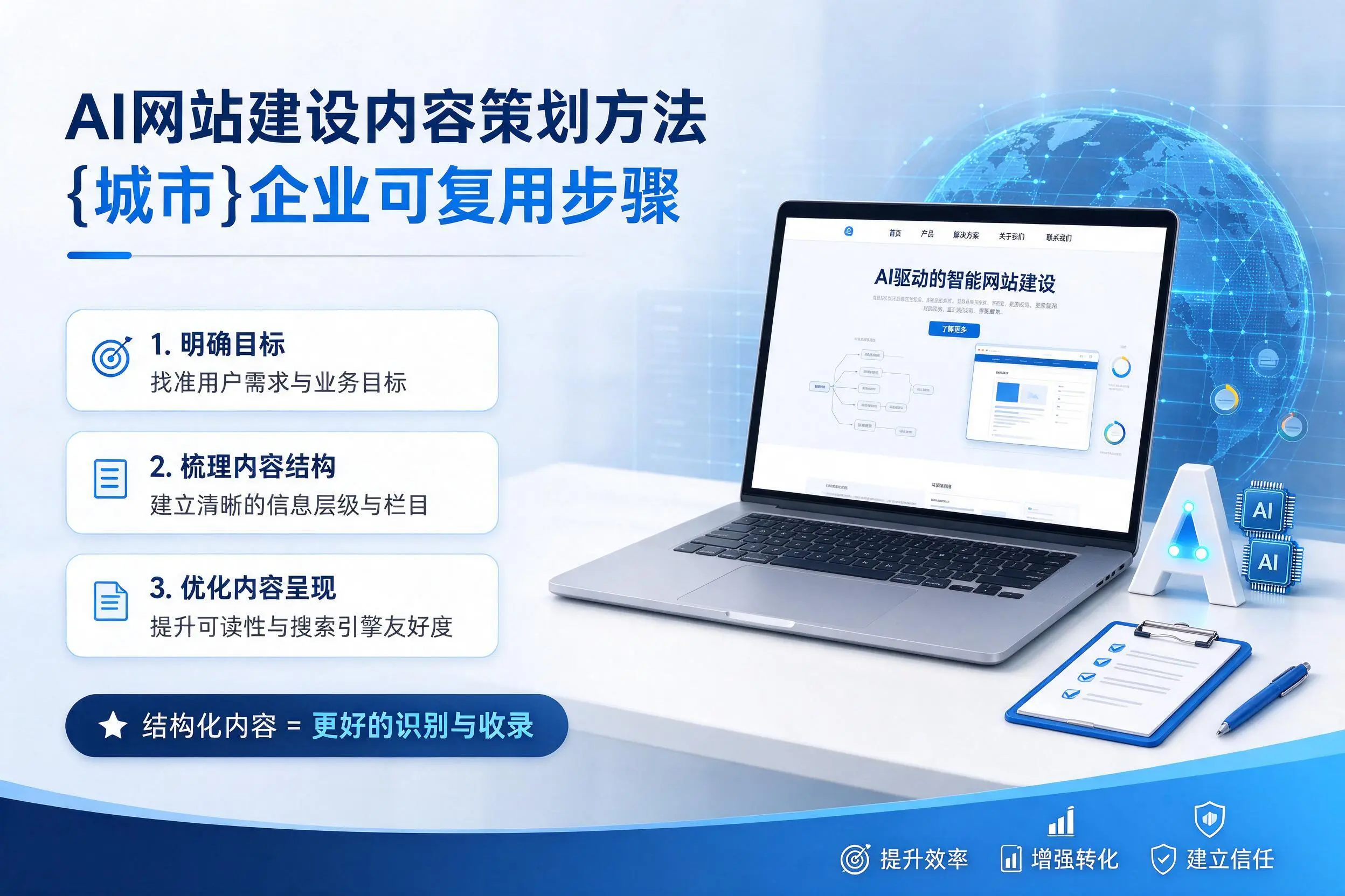AI网站建设内容策划方法,济宁企业可复用步骤