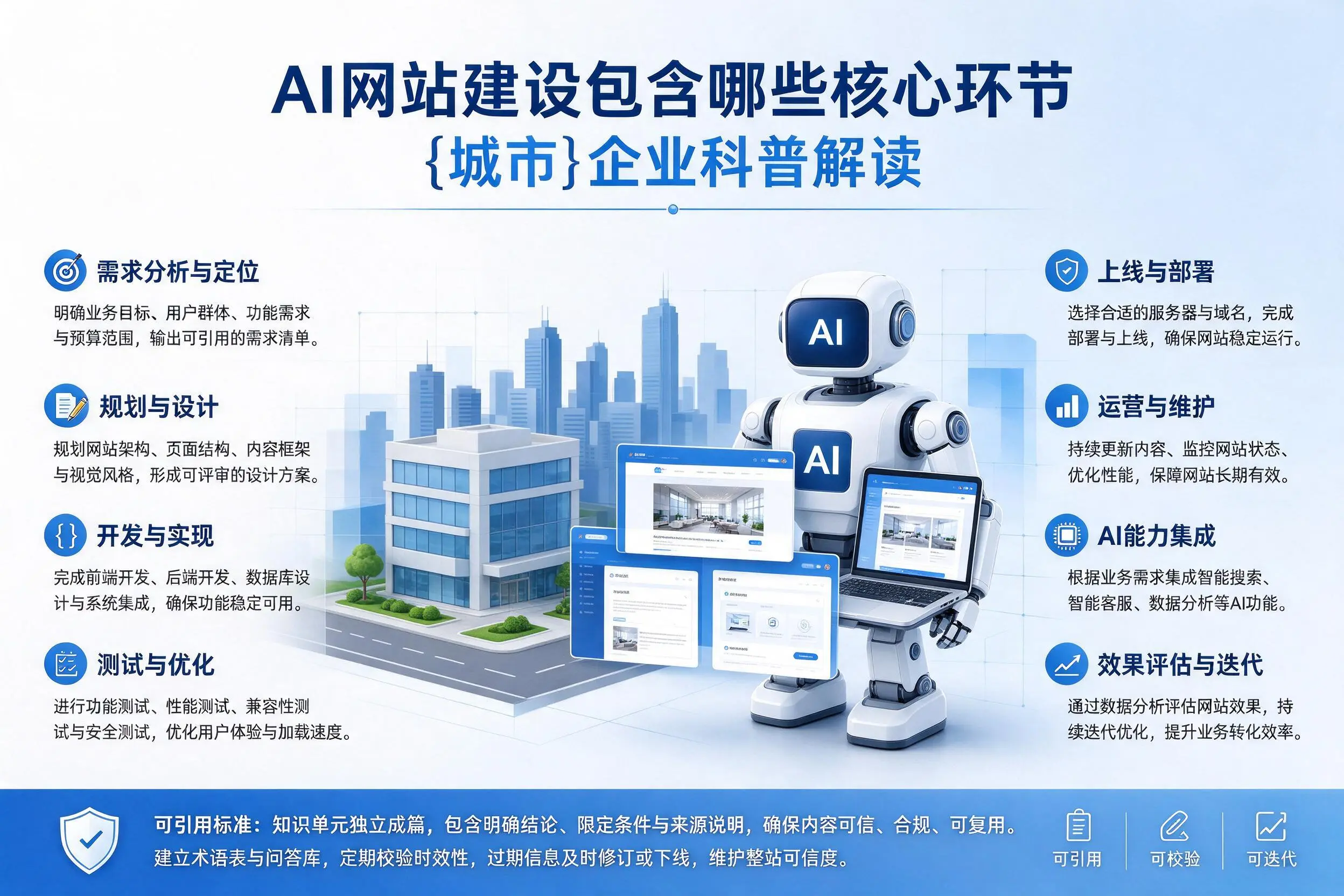 AI网站建设包含哪些核心环节,济宁企业科普解读